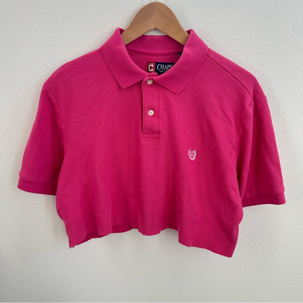 Pink Chaps Ralph Lauren Cropped Polo